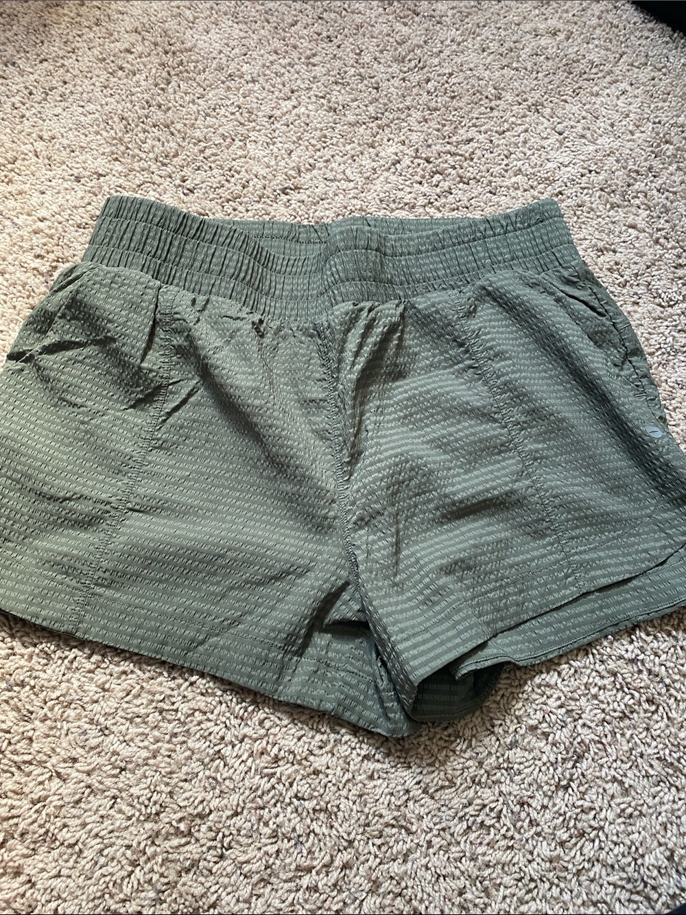 Avia Olive Athletic Elastic-Waist Pull-On Shorts